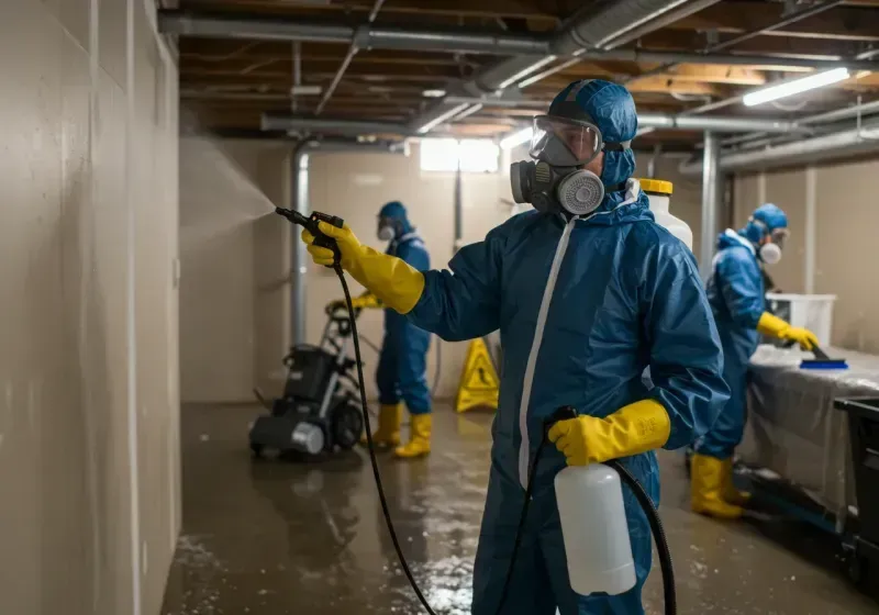 Basement Sanitization and Antimicrobial Treatment process in Lathrop, MO