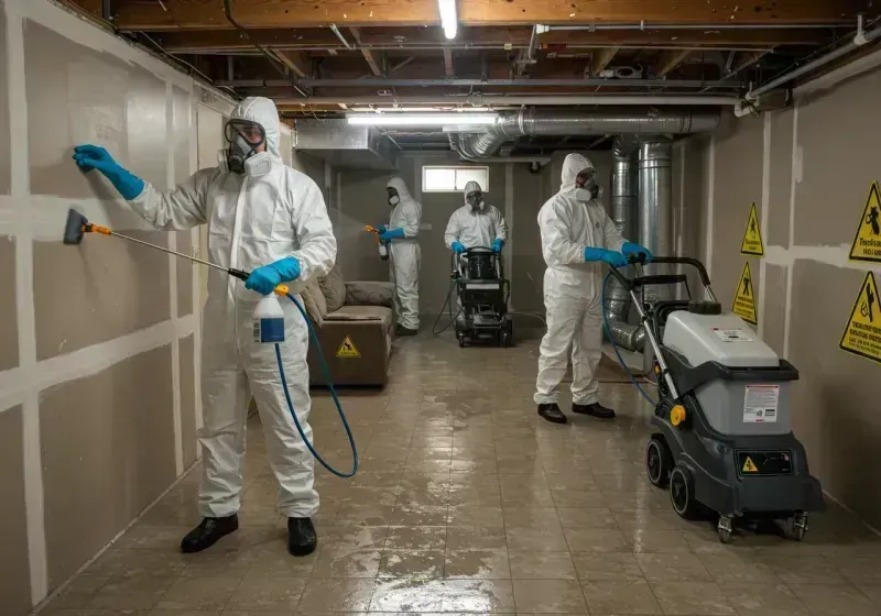 Basement Moisture Removal and Structural Drying process in Lathrop, MO